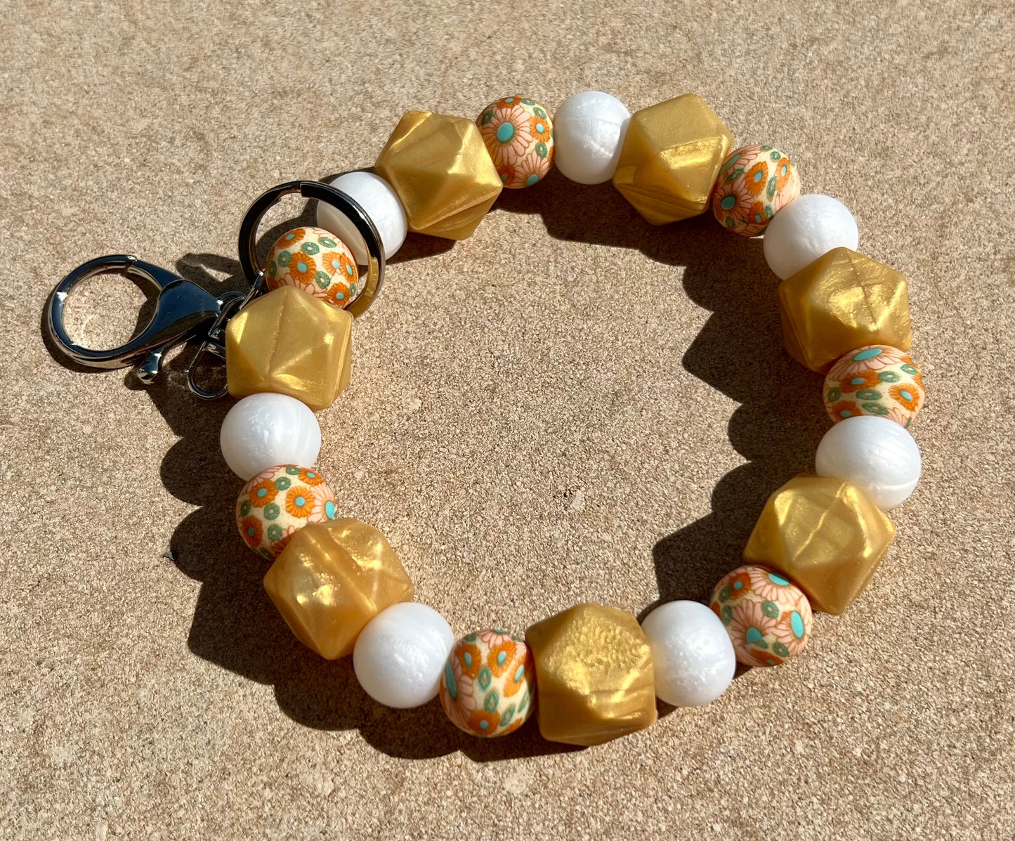 Golden daisy Wristlet