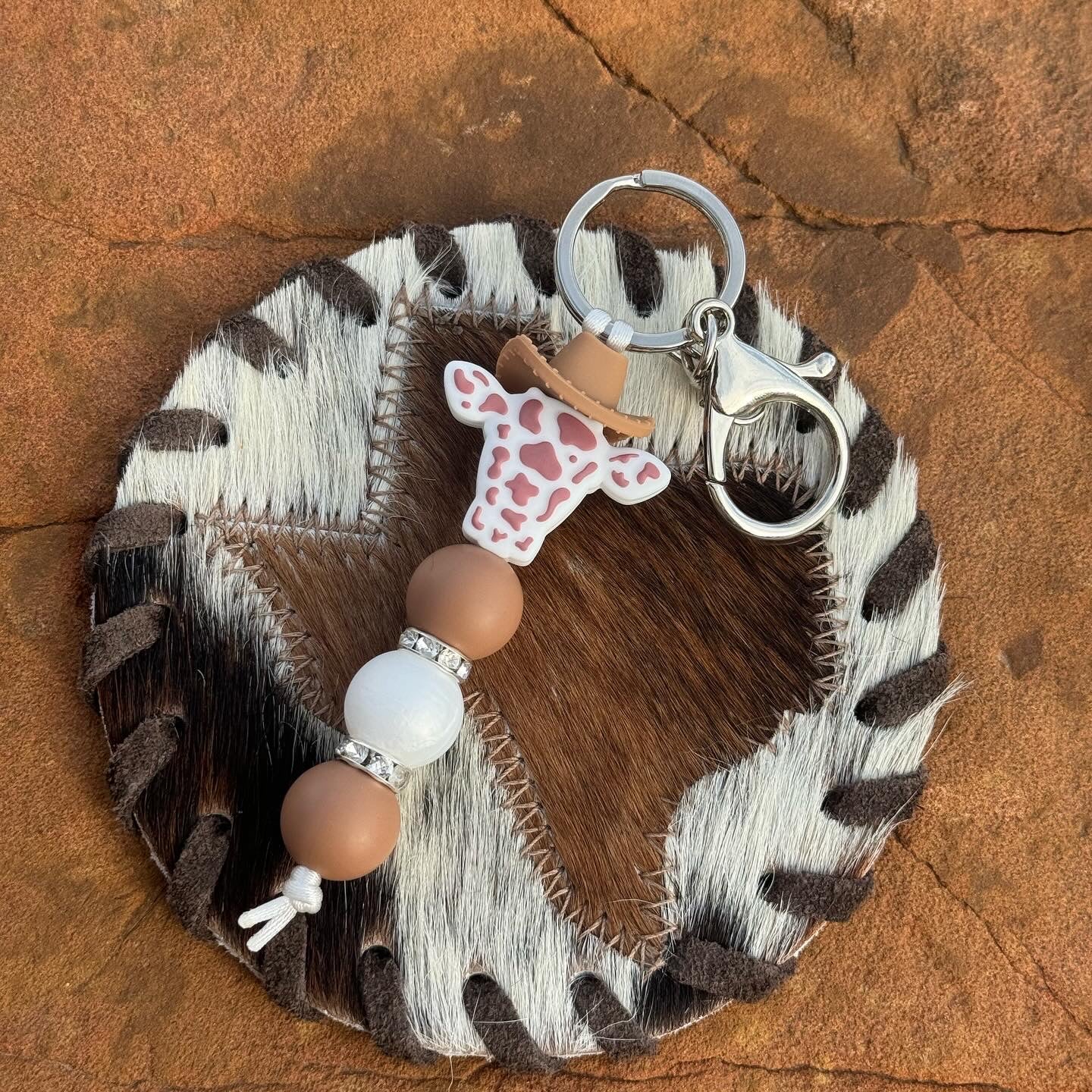 Brown Cow Mini Keychain