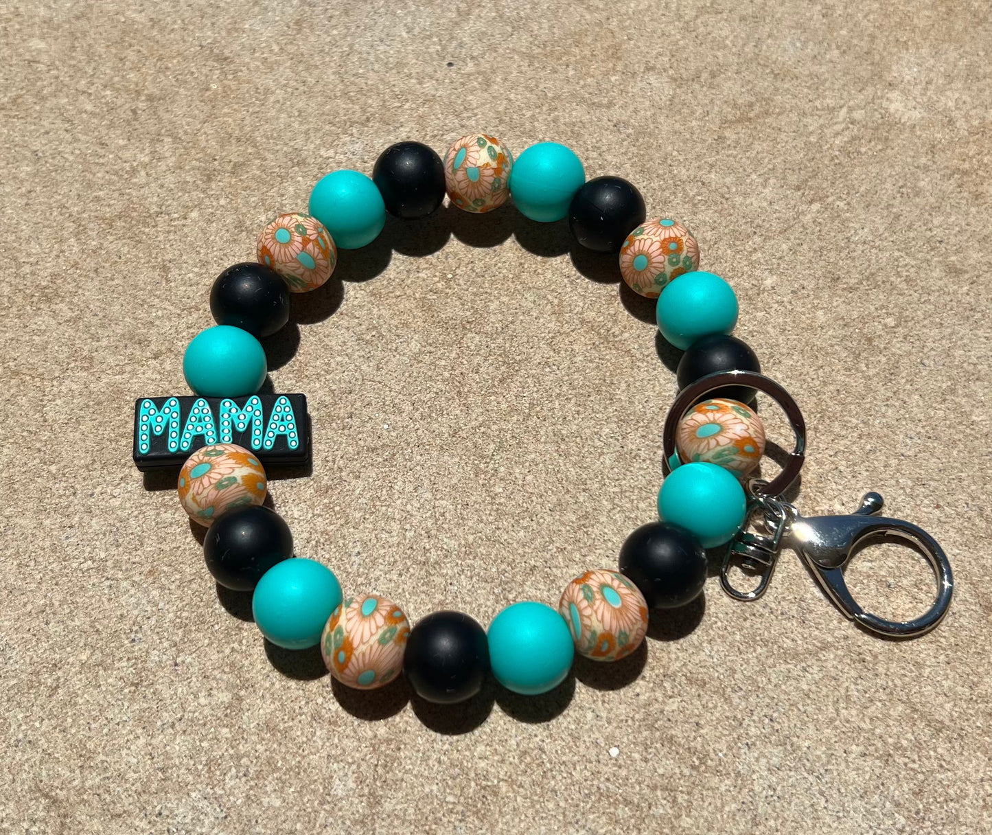 MAMA Turquoise Wristlet