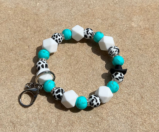 Cowboy cow wristlet